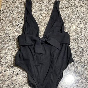 NEW Aerie Size L Black Swimsuit One Piece